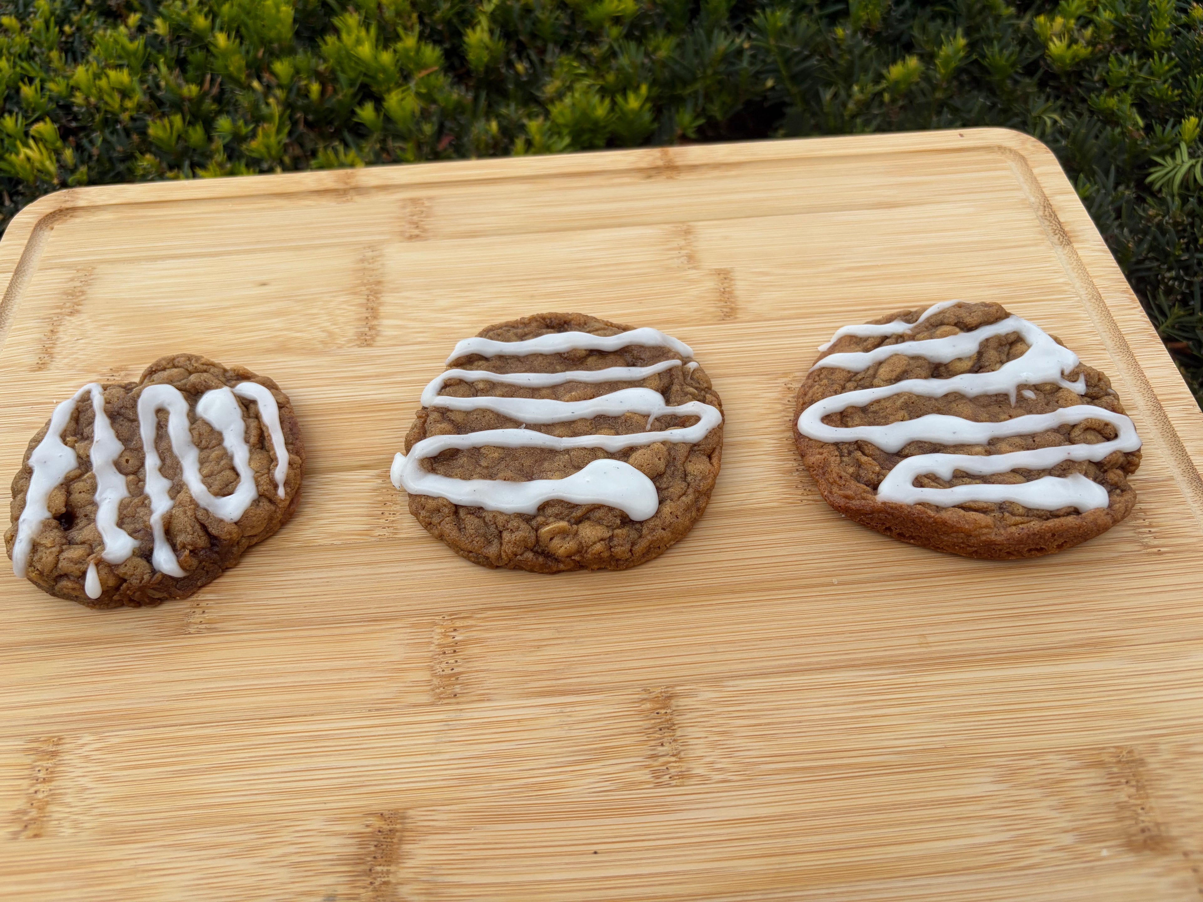 Gingerbread Iced Oatmeal Cookie